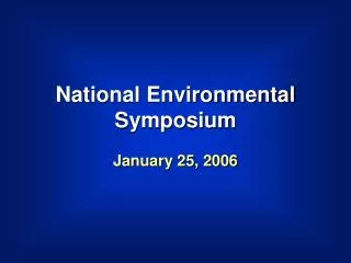 National Environmental Symposium