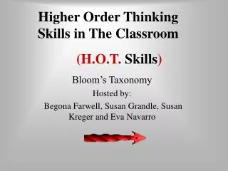 Higher Order Thinking Skills in The Classroom