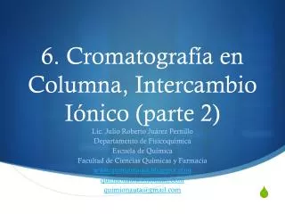 6 cromatograf a en columna intercambio i nico parte 2