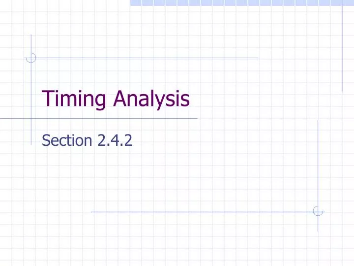 timing analysis