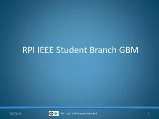 RPI IEEE Student Branch GBM