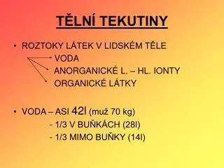 t ln tekutiny