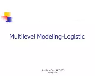 Multilevel Modeling-Logistic