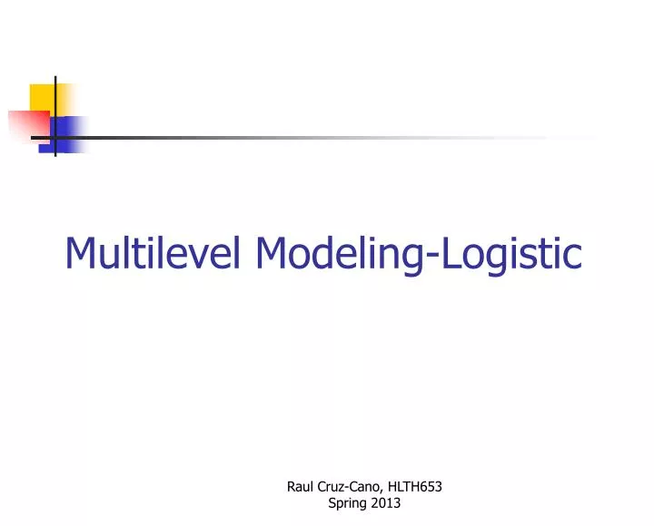multilevel modeling logistic