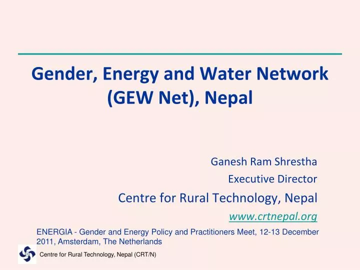 gender energy and water network gew net nepal