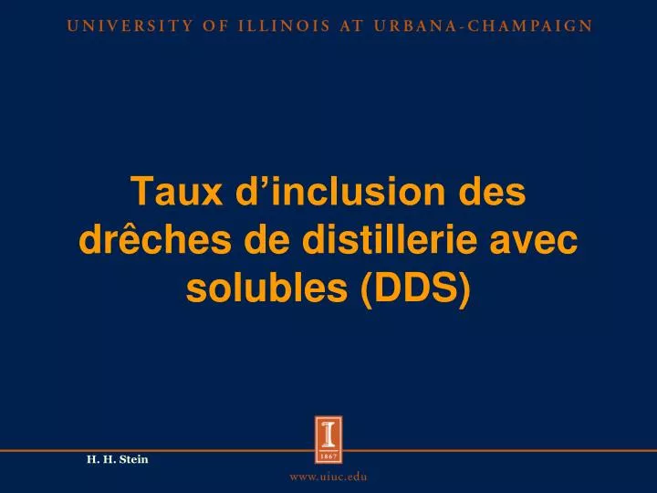 taux d inclusion des dr ches de distillerie avec solubles dds
