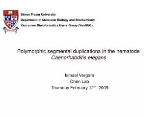 Polymorphic segmental duplications in the nematode Caenorhabditis elegans