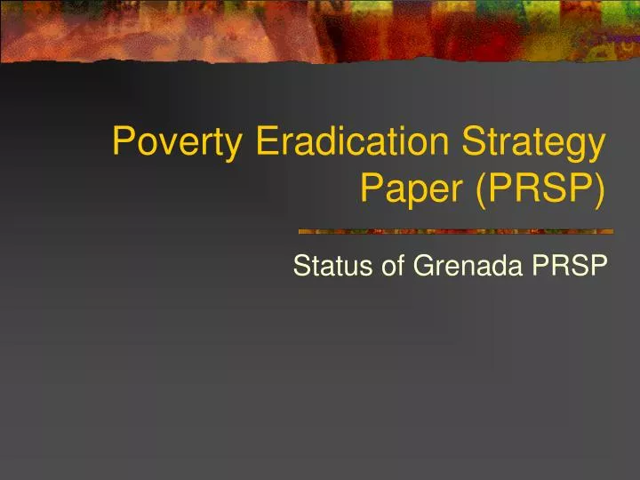 poverty eradication strategy paper prsp