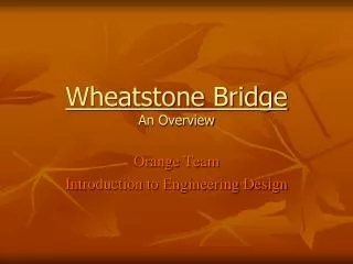 wheatstone bridge an overview