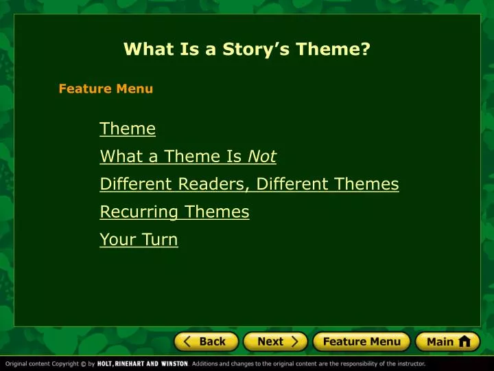 what is a story s theme