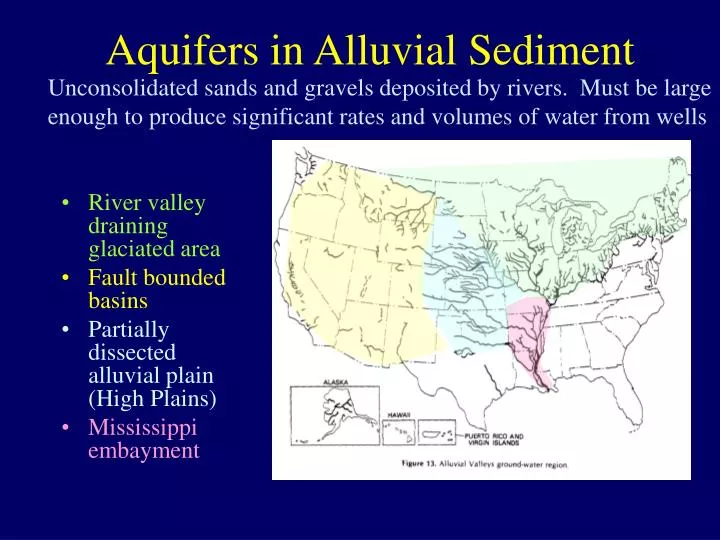 aquifers in alluvial sediment