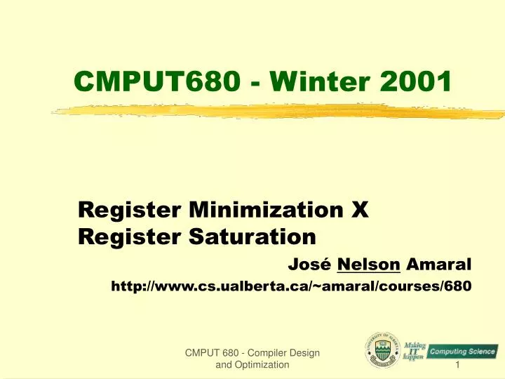 cmput680 winter 2001