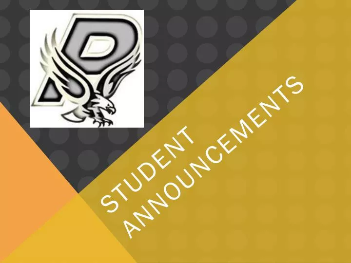 student announcements