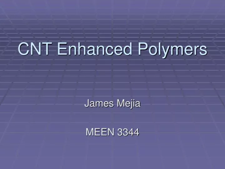 cnt enhanced polymers