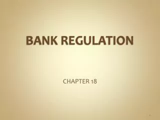BANK REGULATION