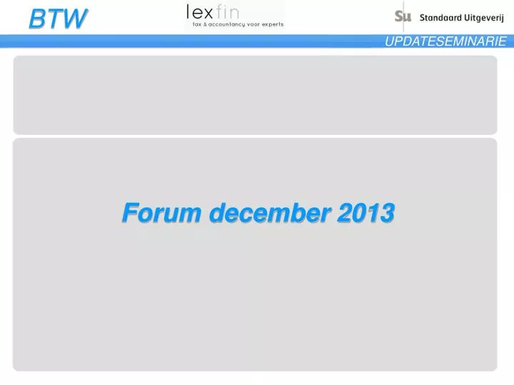 forum december 2013