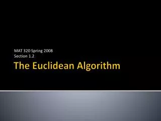 The Euclidean Algorithm
