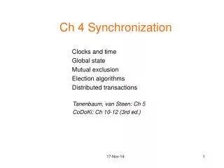 Ch 4 Synchronization