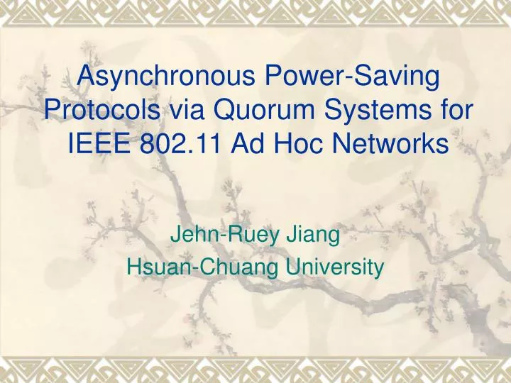 asynchronous power saving protocols via quorum systems for ieee 802 11 ad hoc networks
