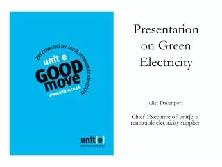 Presentation on Green Electricity