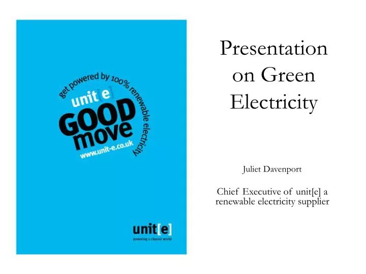 presentation on green electricity