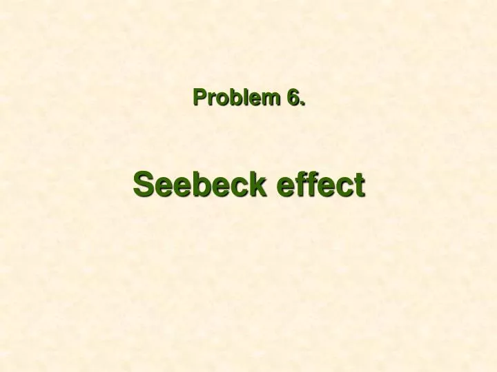 seebeck effect