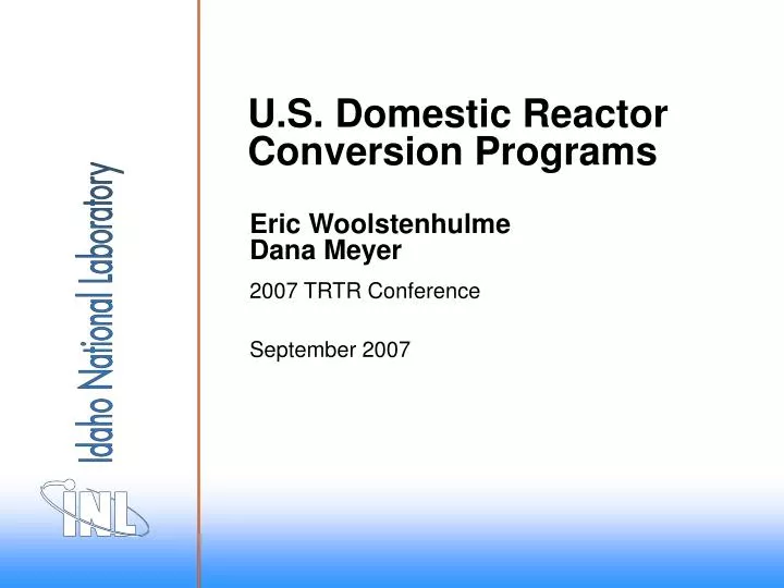 u s domestic reactor conversion programs