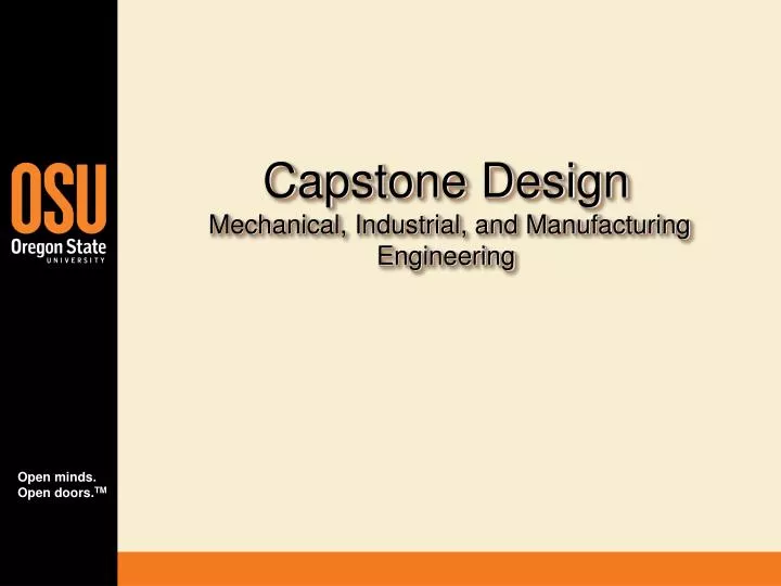 capstone design mechanical industrial and manufacturing engineering