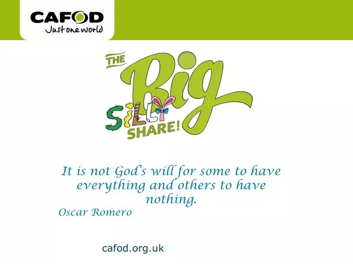 it is not god s will for some to have everything and others to have nothing oscar romero