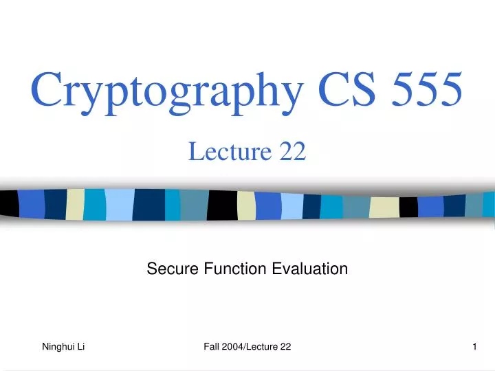 cryptography cs 555 lecture 22
