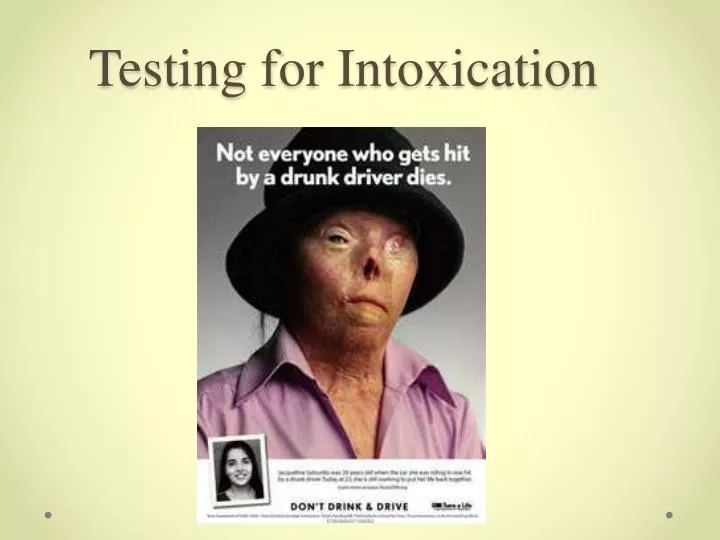 testing for intoxication