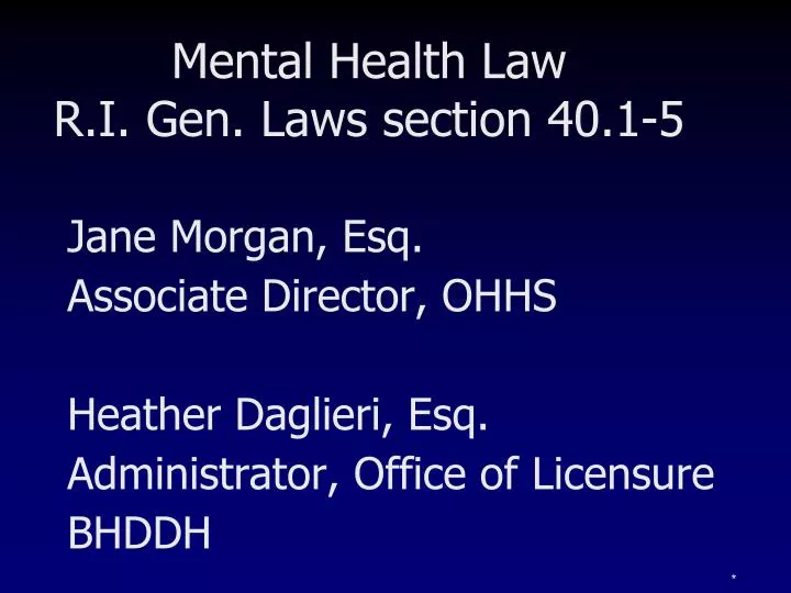 mental health law r i gen laws section 40 1 5