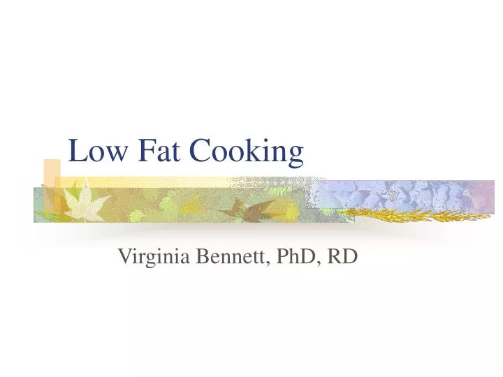 low fat cooking