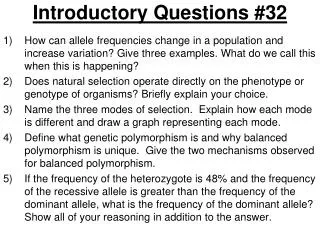Introductory Questions #32