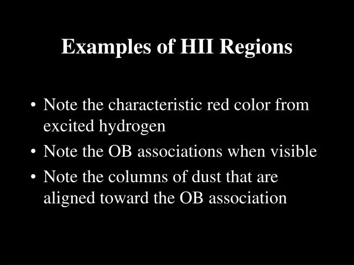 examples of hii regions