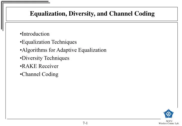 equalization diversity and channel coding