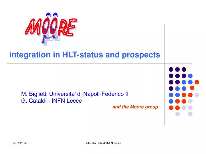 integration in hlt status and prospects
