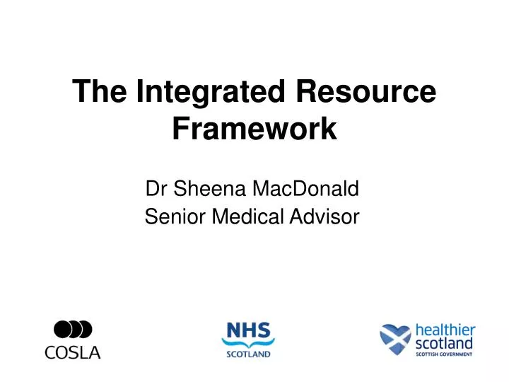 the integrated resource framework