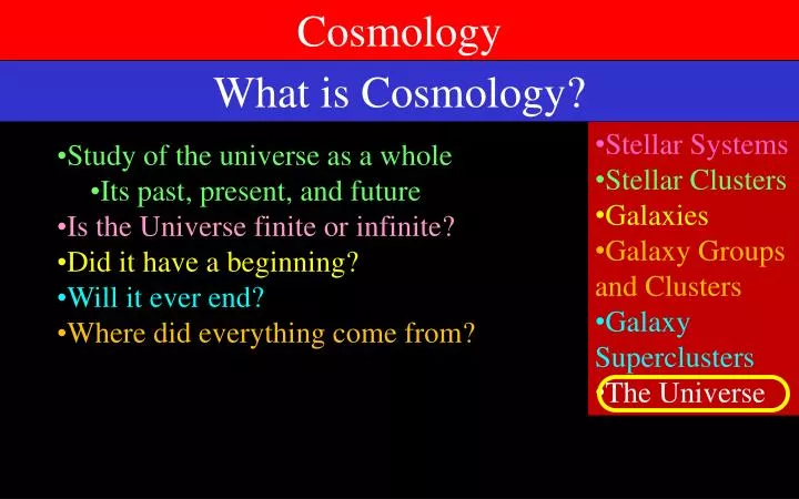 PPT - Cosmology PowerPoint Presentation, Free Download - ID:6711294