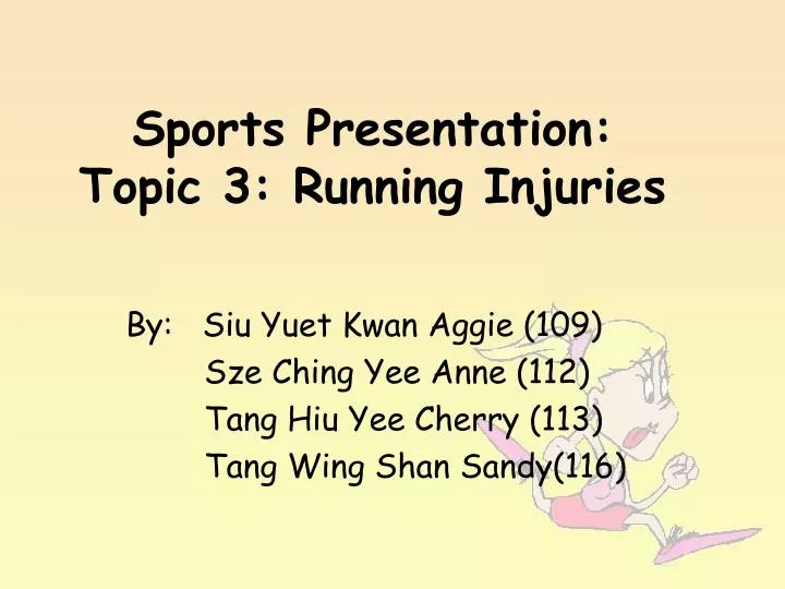 sports presentation topic 3 running injuries