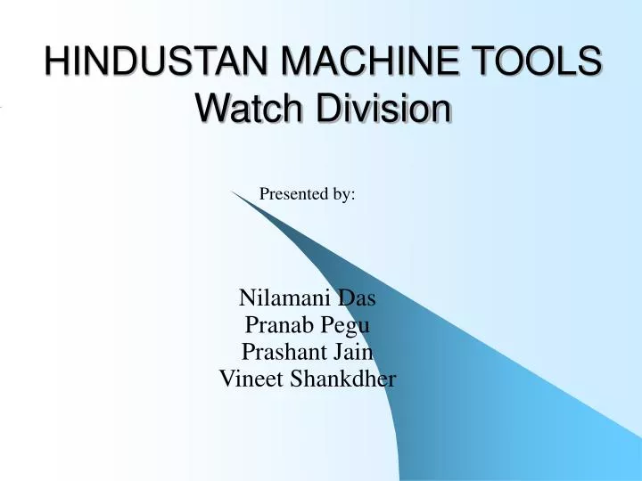 hindustan machine tools watch division