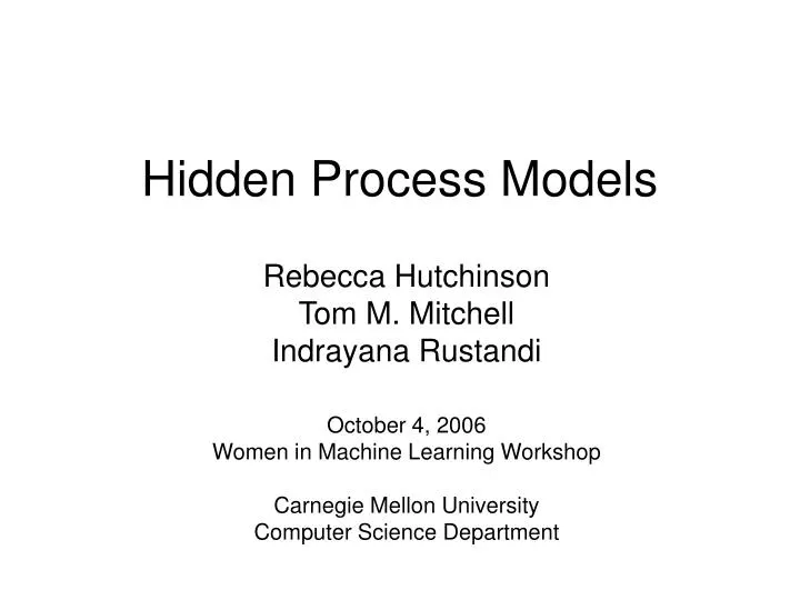 hidden process models