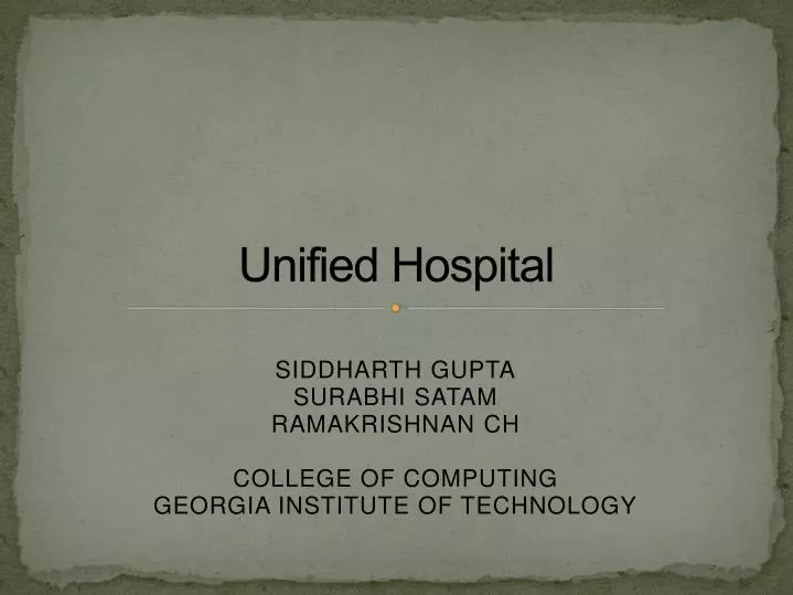 unified hospital