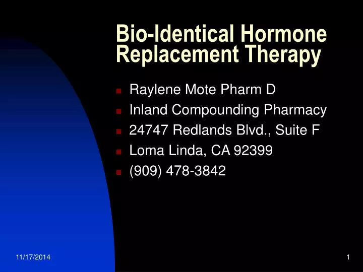 bio identical hormone replacement therapy