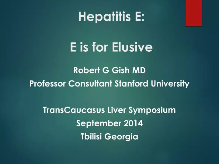 hepatitis e e is for elusive