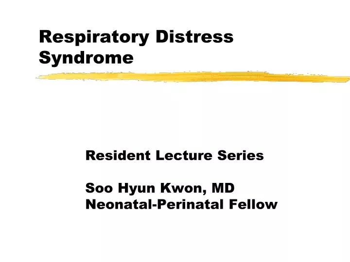 respiratory distress syndrome