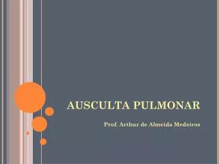 ausculta pulmonar