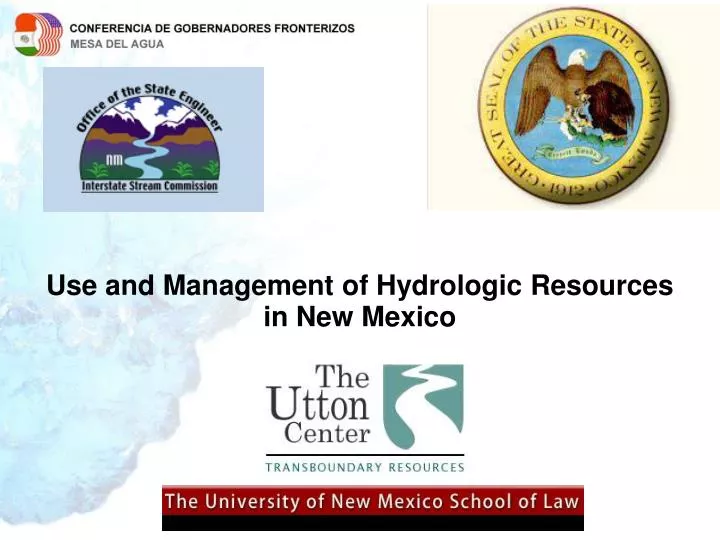 use and management of hydrologic resources in new mexico