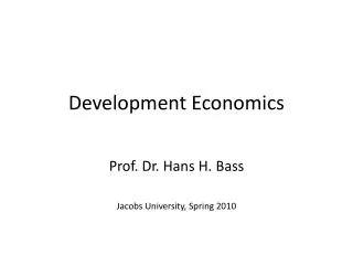 Development Economics