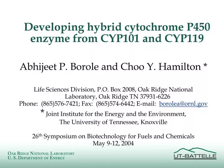 developing hybrid cytochrome p450 enzyme from cyp101 and cyp119